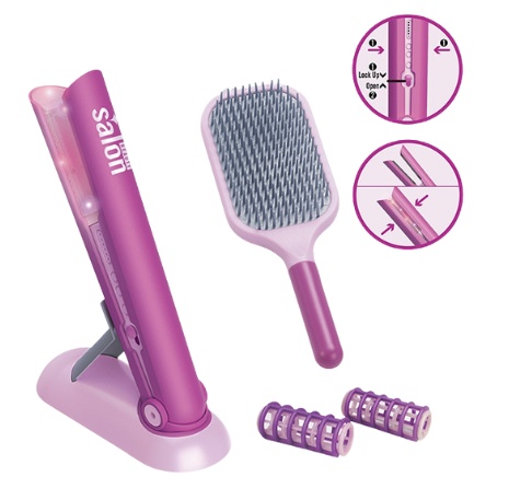 Set Infrumusetare si coafura Placa de par cu efecte luminoase