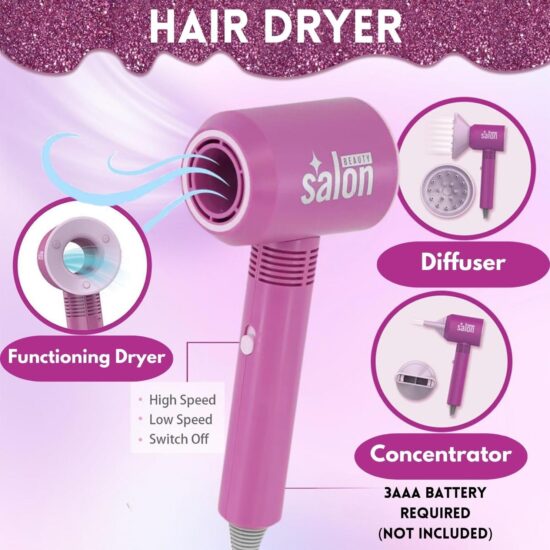 Set Infrumusetare si coafura Uscator de par cu efecte realiste