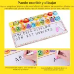 Tabla educativa de scris cu Cifre Marker si Forme geometrice