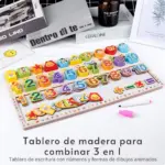 Tabla educativa de scris cu Cifre Marker si Forme geometrice