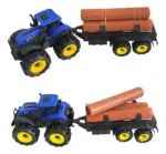 Tractor de jucarie Remorca cu busteni Utilaje agricole pentru copii