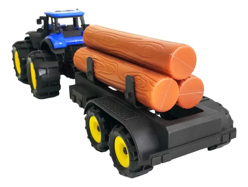 Tractor de jucarie Remorca cu busteni Utilaje agricole pentru copii