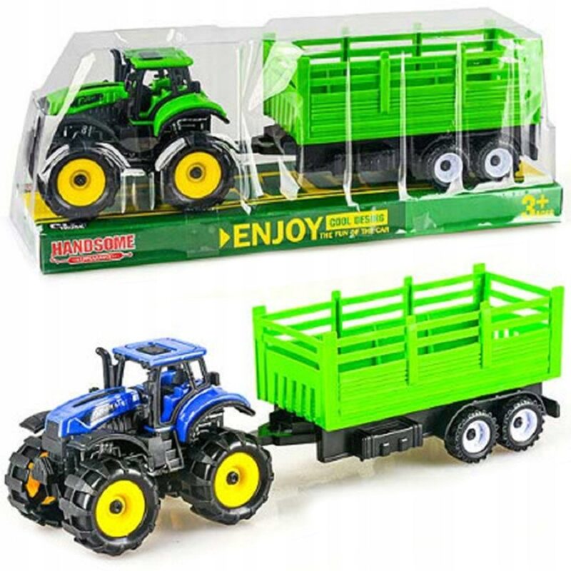Tractor de jucarie cu Remorca Utilaje agricole pentru copii Tractor de jucarie cu Remorca Utilaje agricole pentru copii