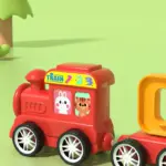 Tren magnetic cu Numere 0-9 Joc educativ cu 15 Vagoane 31 piese