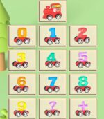 Tren magnetic cu Numere 0-9 Joc educativ cu 15 Vagoane 31 piese