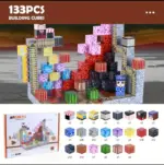 Set 133 Cuburi magnetice MineCraft Jucarii Stem de construit