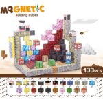 Set 133 Cuburi magnetice MineCraft Jucarii Stem de construit