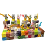 Set 140 Cuburi magnetice 10 Figurine MineCraft Magnetici Joc Stem