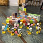Set 140 Cuburi magnetice 10 Figurine MineCraft Magnetici Joc Stem 1
