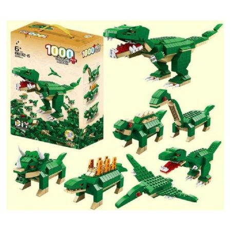 Cuburi constructie STEM 1000 piese Aventura Dinozaurilor 6in1