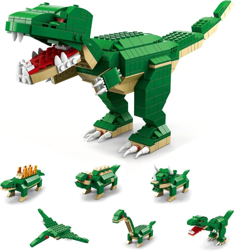 Cuburi constructie STEM 1000 piese Aventura Dinozaurilor 6in1