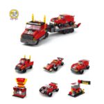 Cuburi constructie STEM 1000 piese Camionul de tractare cu masini