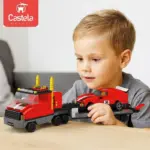 Cuburi constructie STEM 1000 piese Camionul de tractare cu masini