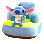 Fotoliu din plus Scaun cu Stitch bleu 3D din desene pentru copii