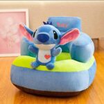 Fotoliu din plus Scaun cu Stitch bleu 3D din desene pentru copii