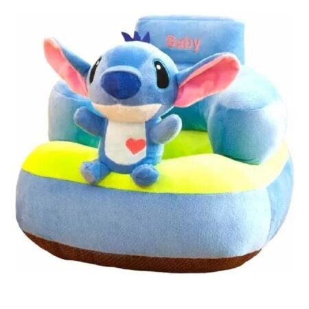 Fotoliu din plus Scaun cu Stitch bleu 3D din desene pentru copii