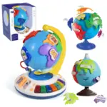 Jucarie interactiva Globul Pamantesc cu sunete si lumini Puzzle