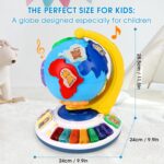 Jucarie interactiva Globul Pamantesc cu sunete si lumini Puzzle