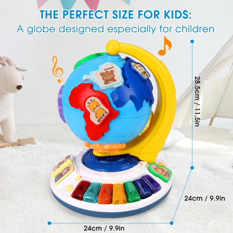 Jucarie interactiva Globul Pamantesc cu sunete si lumini Puzzle