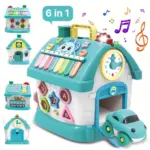 Casuta interactiva Educativa Montessori Busy Board cu Lumini si sunete