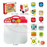 Casuta interactiva Montessori Busy Board Lumini Sunete Tabla 15 activitati