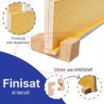 Joc Remi clasic cu Suport din lemn Tabla lemn si Piese din piatra Rumy