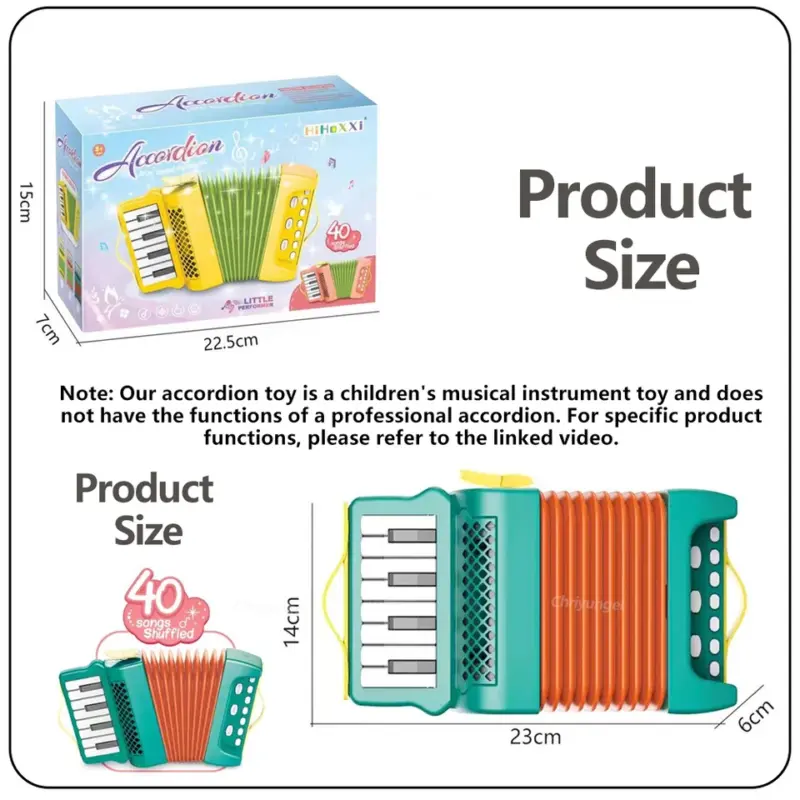 Jucarii Instrument muzical copii Acordeon 10 butoane din plastic