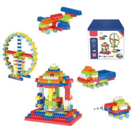 Set 320 piese Stem Forme educative Cuburi de construit