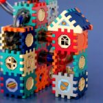 Set 76 piese constructie Stem Set creativ cu Labirint Circuit bile