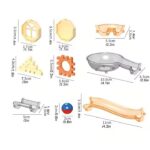 Set 76 piese constructie Stem Set creativ cu Labirint Circuit bile