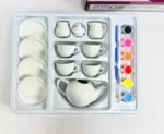 Set creativ 14 piese Ceai Vase de colorat din ceramica Pictam manual