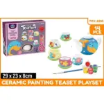 Set creativ 14 piese Ceai Vase de colorat din ceramica Pictam manual