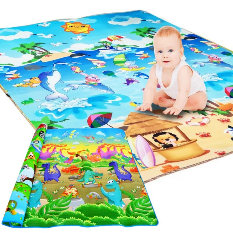 Covor educativ termoizolant impermeabil Animale 180x150x0.5 cm