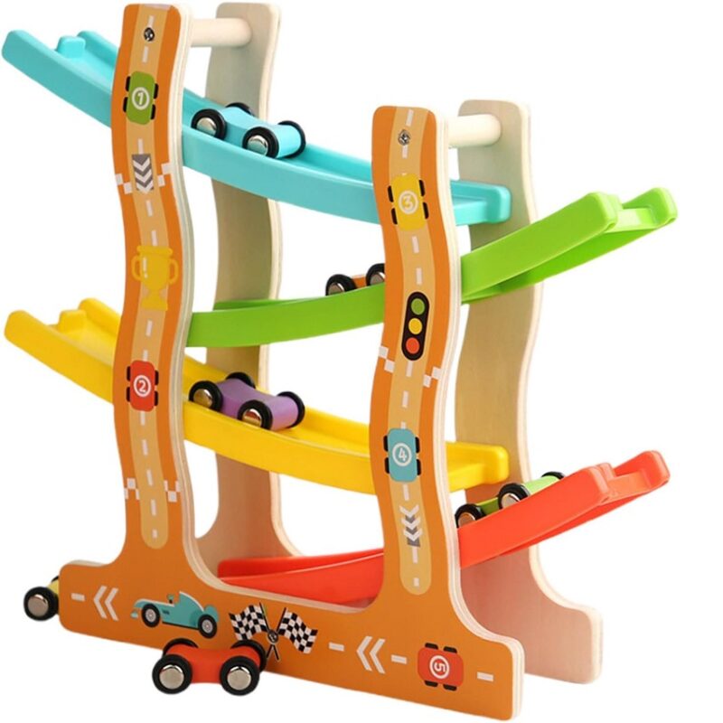 Jucarie Pista Raliu cu 4 rampe Circuit cu Masini Set de curse
