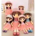 Jucarii Papusa Kawaii 45cm din plus imbracata si cu palarie