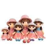 Jucarii Papusa Kawaii 45cm din plus imbracata si cu palarie