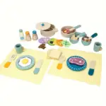 Set Vase pentru gatit Bucatarie Mancare Set picnic din lemn