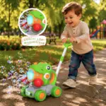 Jucarie interactiva de impins Dinozaurul cu baloane cu baterie USB