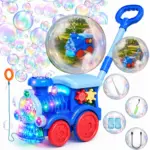 Jucarie interactiva de impins Locomotiva cu baloane cu baterie USB