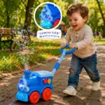 Jucarie interactiva de impins Locomotiva cu baloane cu baterie USB