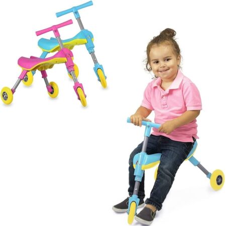 Tricicleta pliabila fara pedale Scooter Ride On pentru echilibru