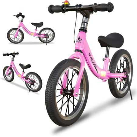 Bicicleta de echilibru copii Roz Scaun reglabil si frana de mana