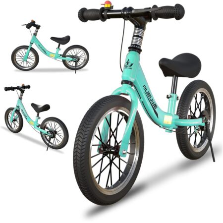 Bicicleta de echilibru copii Verde Scaun reglabil si frana de mana