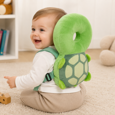 Perna de protectie Cap si Spate sub forma de Broscuta Rucsac bebe