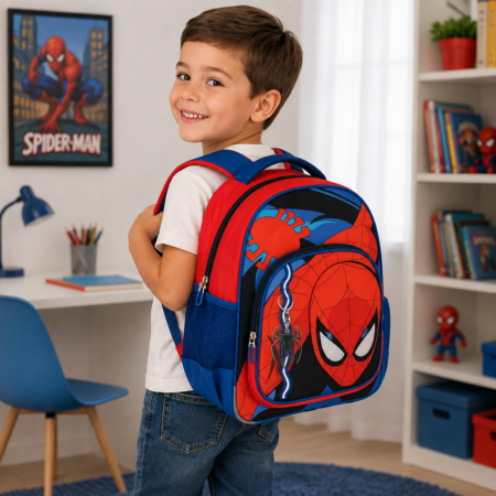 Ghiozdan Scoala copii Spiderman Impermeabil Rucsac reglabil