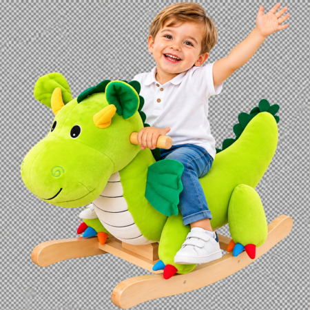 Leagan Balansoar copii plus Dinozaur Dragonul cu baza din lemn