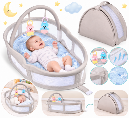 Patut portabil bebe Cosulet pentru somn cu plasa respirabila Saltea