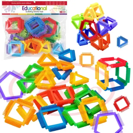 Set Piese de construit Stem Forme geometrice interconectabile