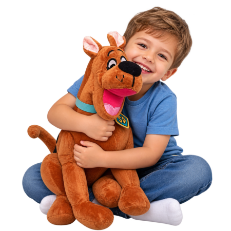 Jucarie din plus 35cm Catelul detectiv Scooby Doo moale si pufos