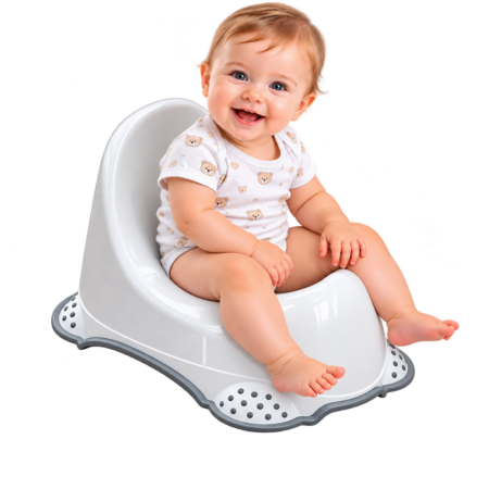 Olita cu spatar ergonomic si baza antiderapanta pentru bebe